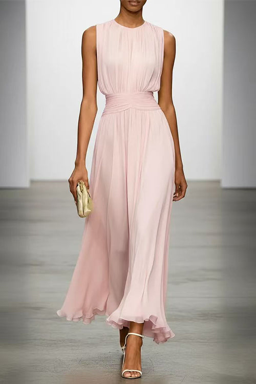 Abito maxi da donna in misto cotone