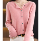 Cardigan da donna in maglia con bottoni