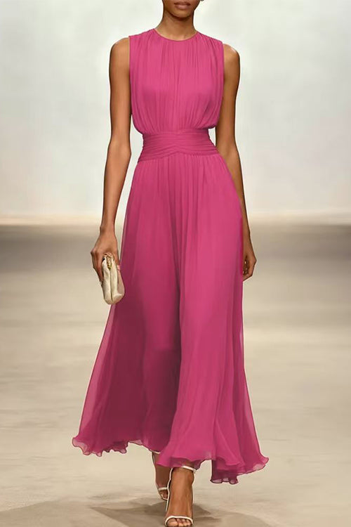 Abito maxi da donna in misto cotone