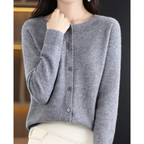 Cardigan da donna in maglia con bottoni