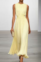 Abito maxi da donna in misto cotone