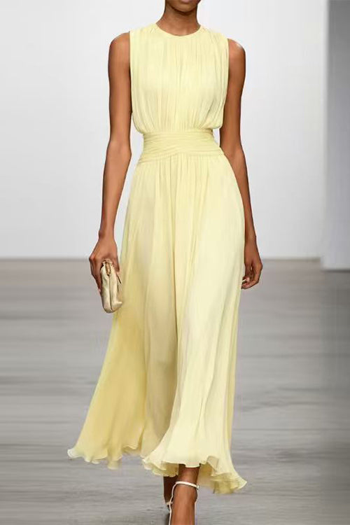 Abito maxi da donna in misto cotone