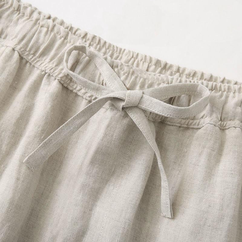 Pantaloni donna ampi con coulisse effetto crespo