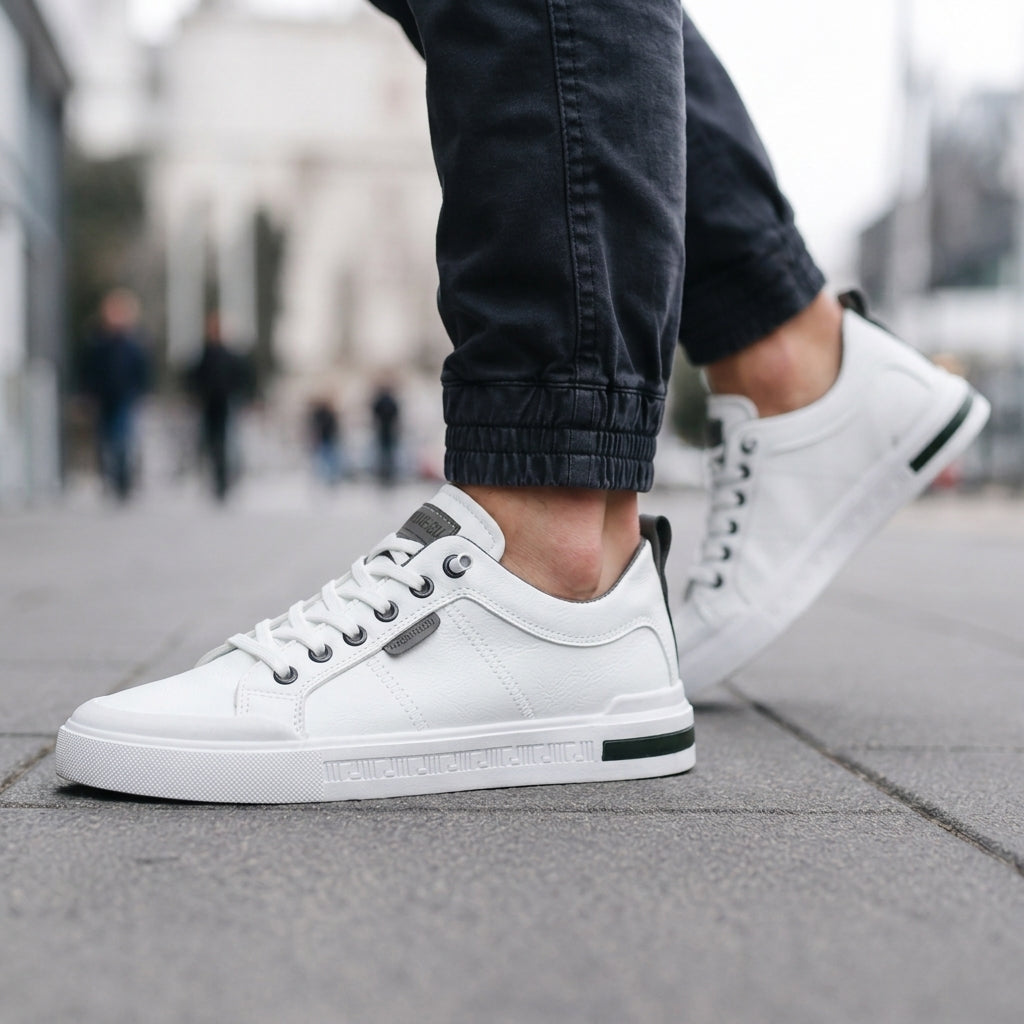 Sneaker uomo bicolore con lacci