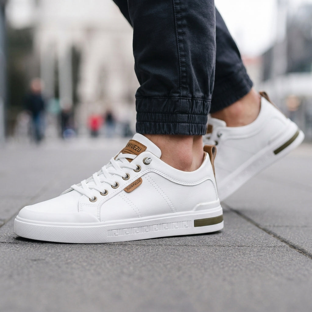 Sneaker uomo bicolore con lacci
