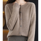 Cardigan da donna in maglia con bottoni