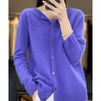 Cardigan da donna in maglia con bottoni