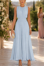Abito maxi da donna in misto cotone