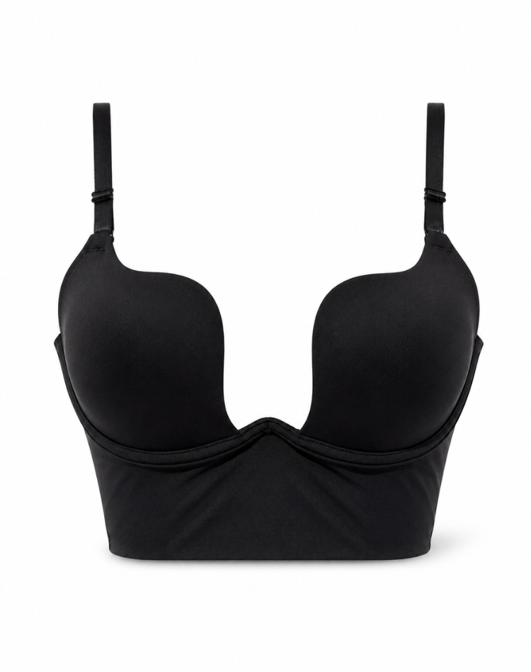 Reggiseno push up donna con spalline trasparenti