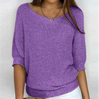 Maglione donna oversize in maglia liscia