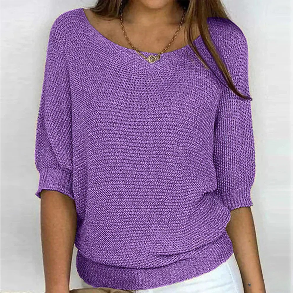 Maglione donna oversize in maglia liscia
