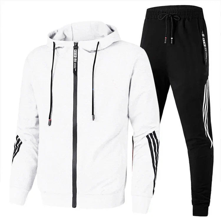Tuta da uomo con zip e cappuccio