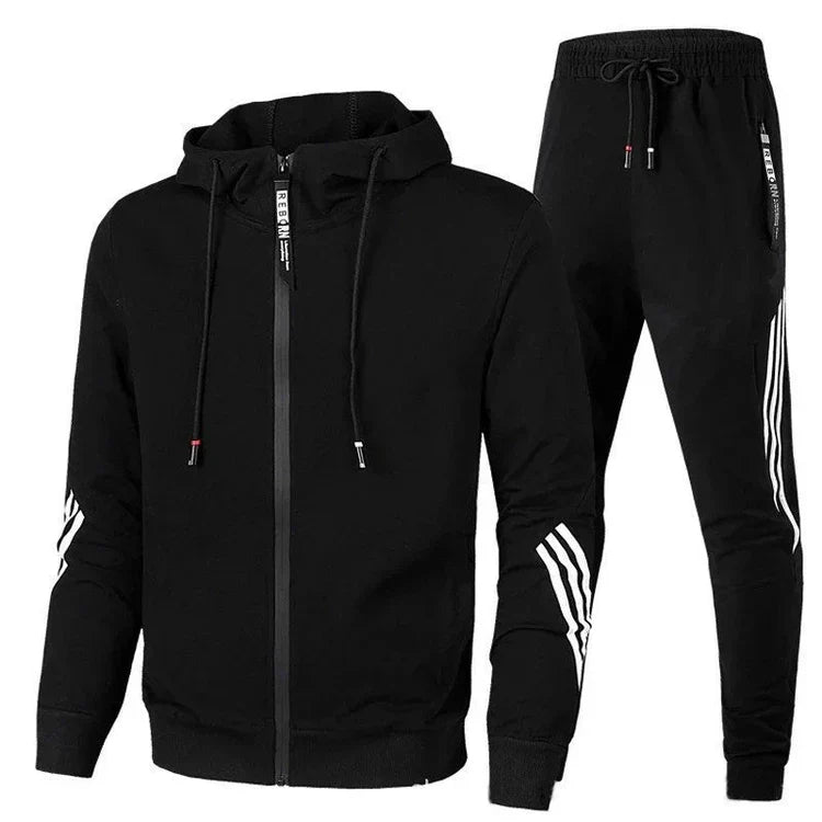 Tuta da uomo con zip e cappuccio