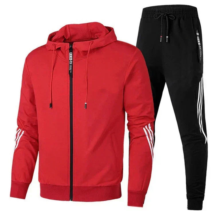 Tuta da uomo con zip e cappuccio