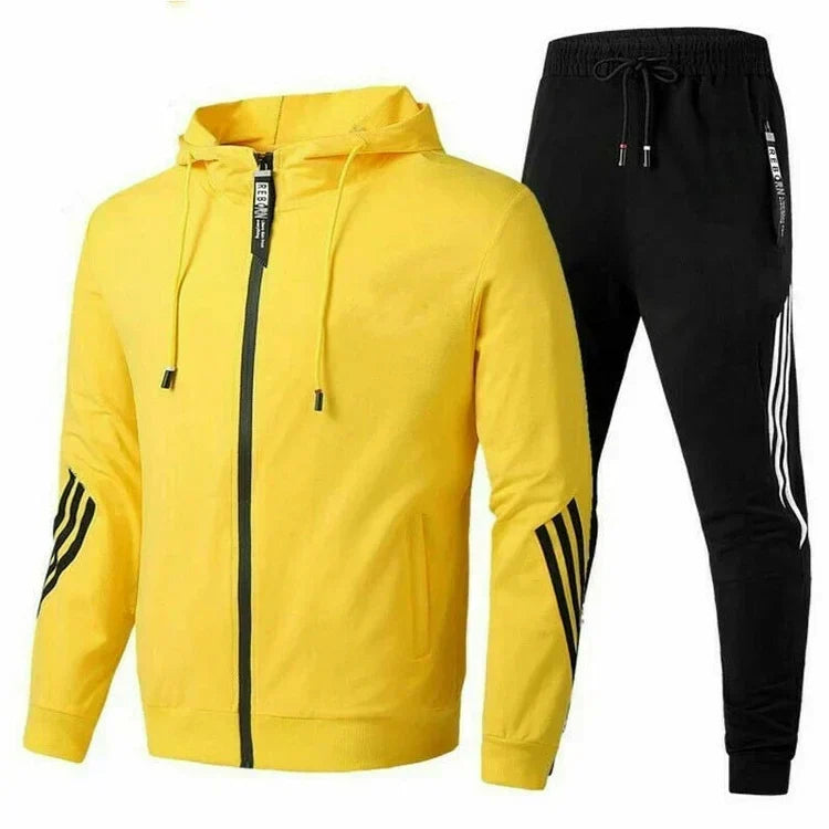 Tuta da uomo con zip e cappuccio