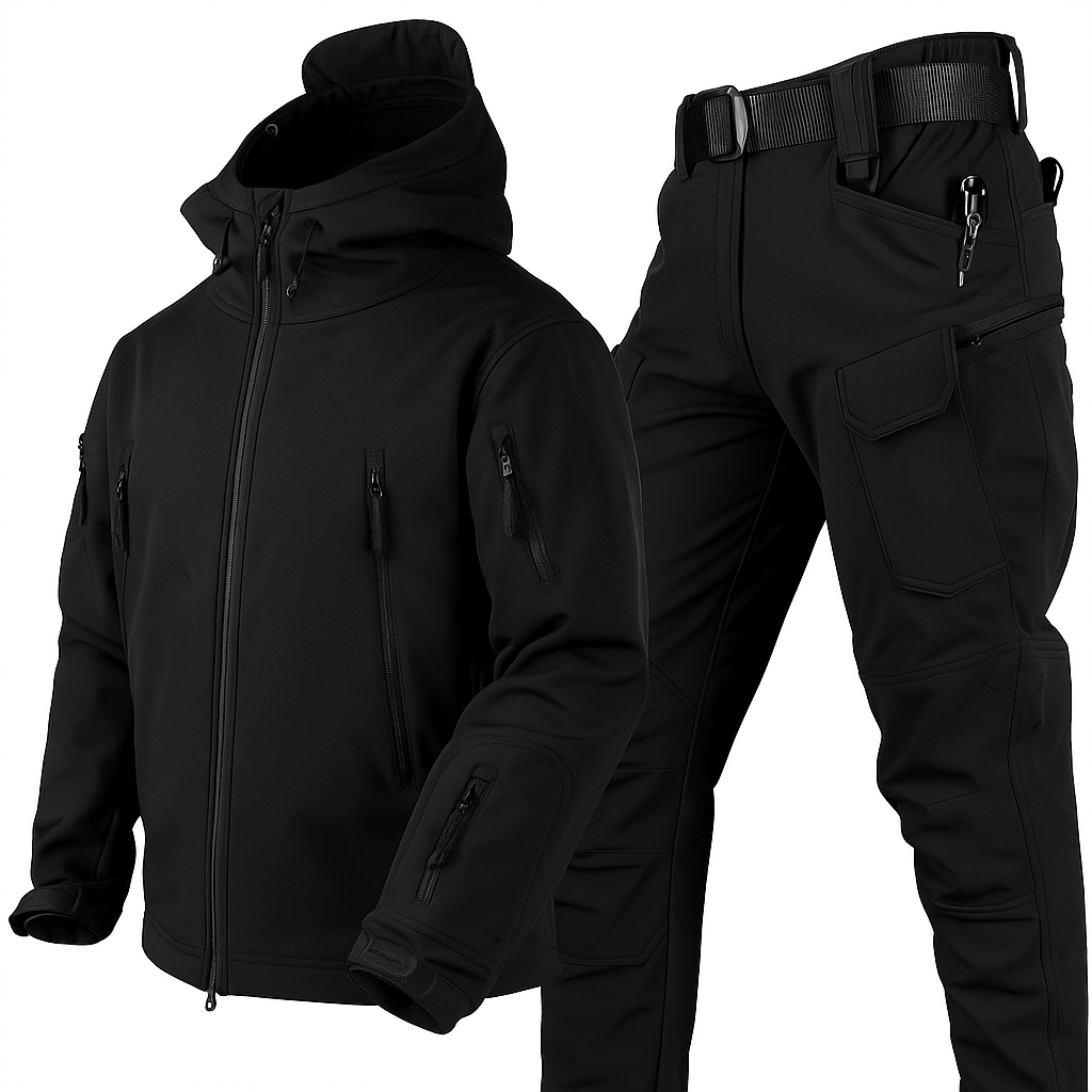 Completo outdoor uomo impermeabile con pile