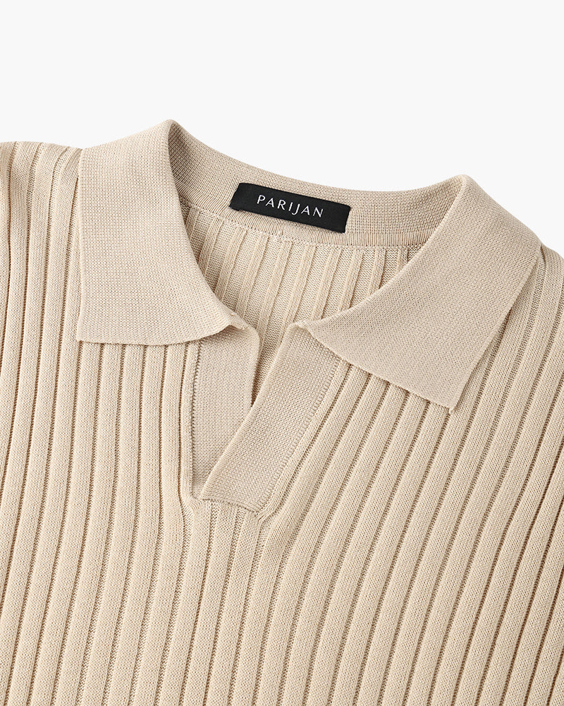 Polo uomo in maglia con maniche corte