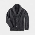Cardigan uomo in maglia con collo a scialle