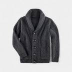 Cardigan uomo in maglia con collo a scialle