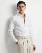 Pantaloni uomo con pince e superficie strutturata