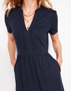 Flavia | Abito Donna a Maniche Corte Blu Navy