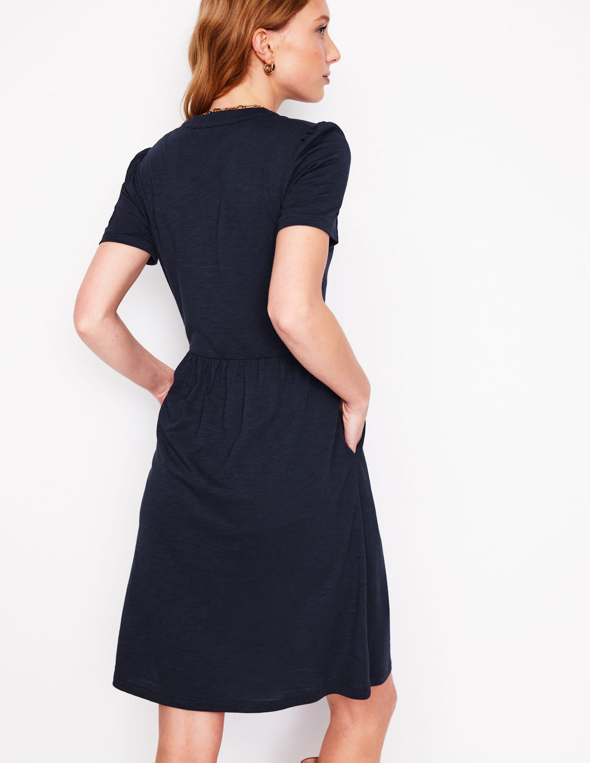 Flavia | Abito Donna a Maniche Corte Blu Navy