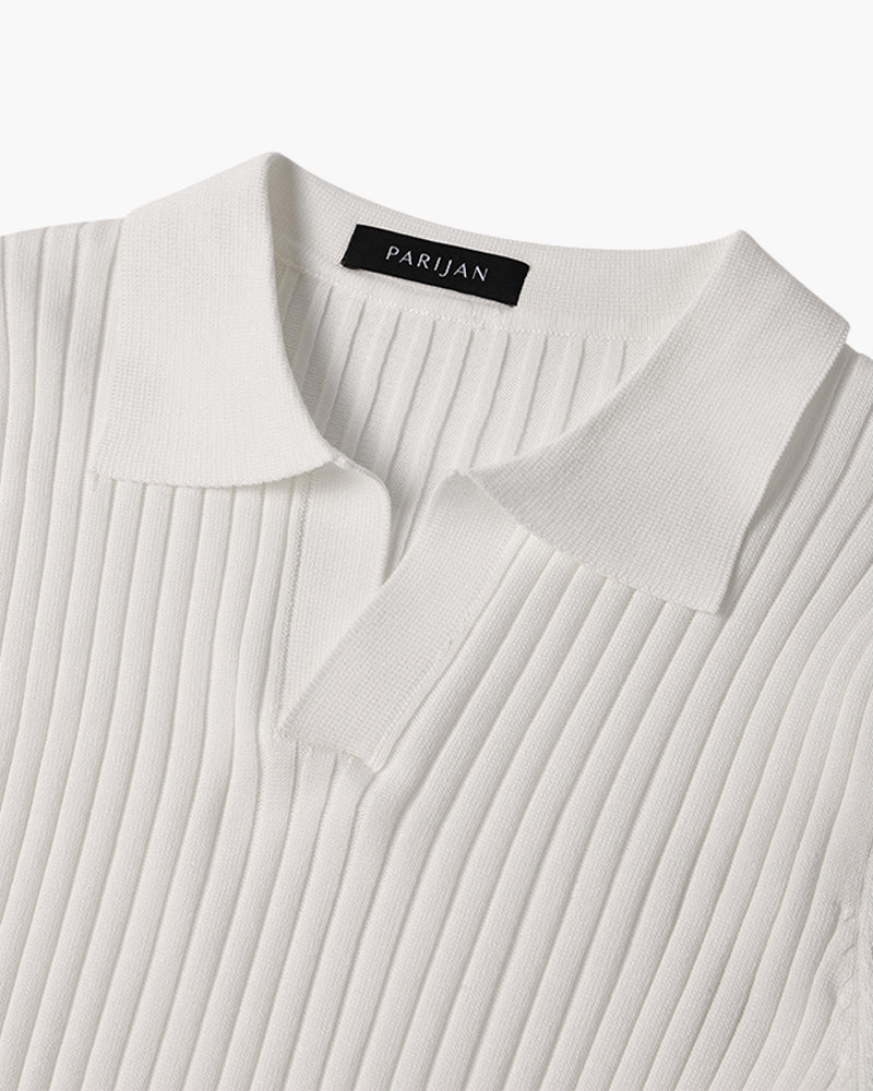 Polo uomo in maglia con maniche corte