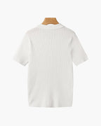 Polo uomo in maglia con maniche corte