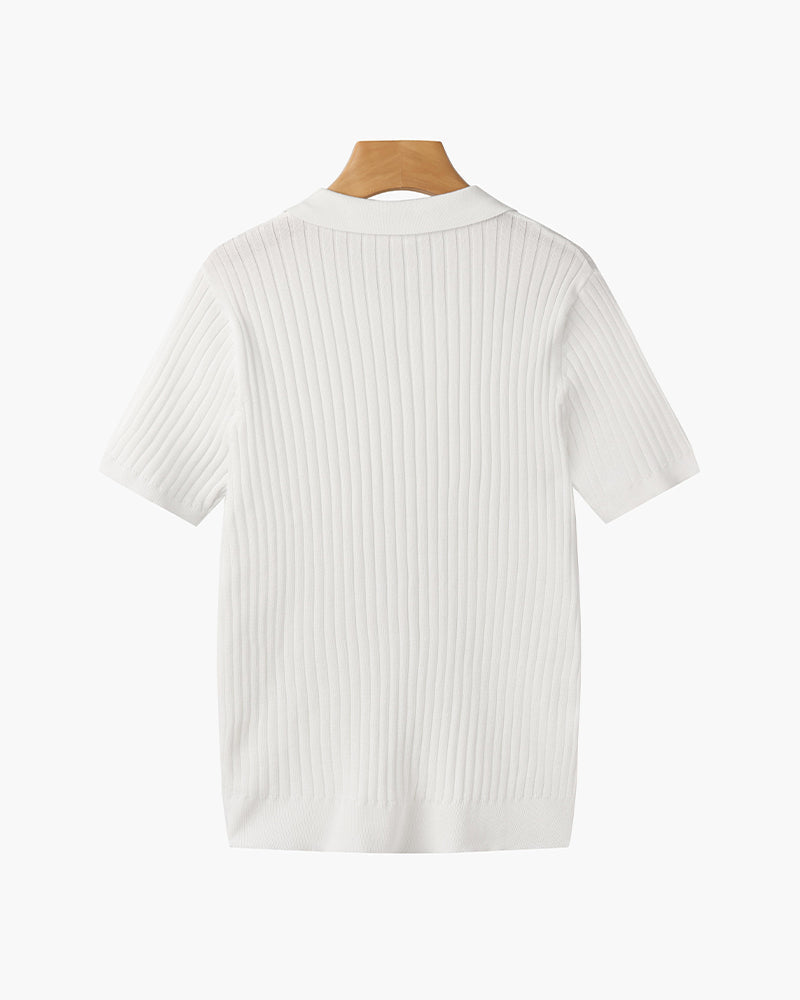 Polo uomo in maglia con maniche corte