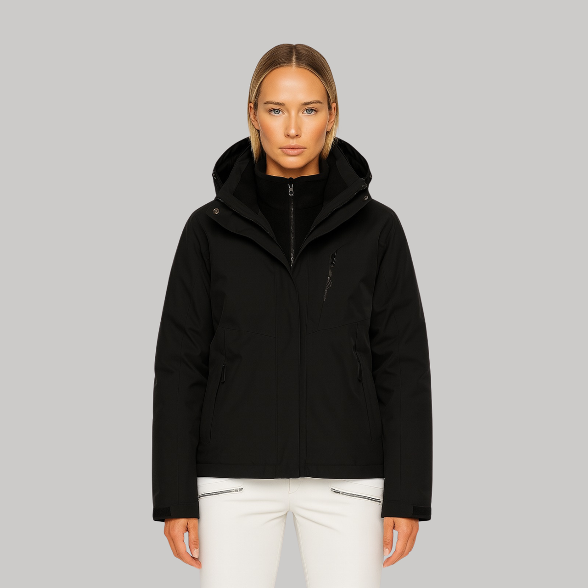 Giacca 3 in 1 da donna impermeabile con cappuccio