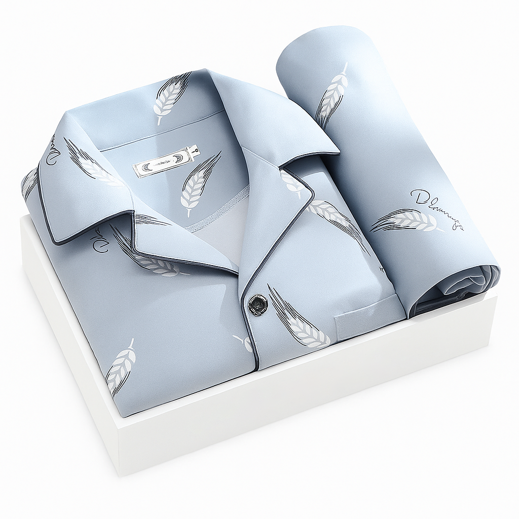 Pigiama uomo con camicia e pantalone