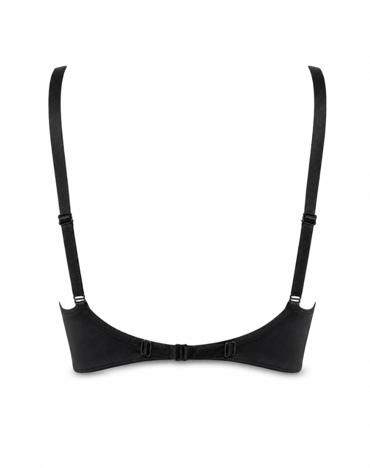 Reggiseno push up donna con spalline trasparenti
