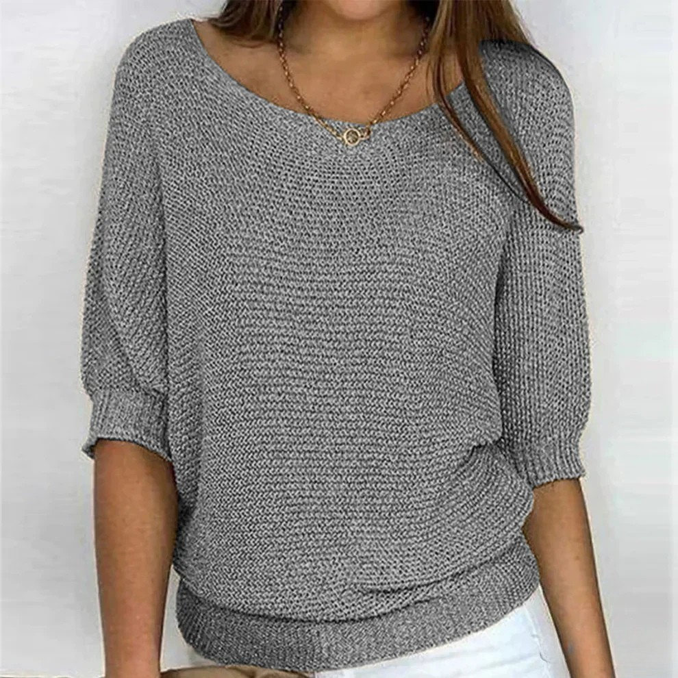 Maglione donna oversize in maglia liscia
