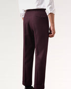 Pantaloni uomo con pince in tinta unita