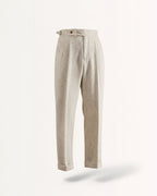 Pantaloni uomo con pince e superficie strutturata
