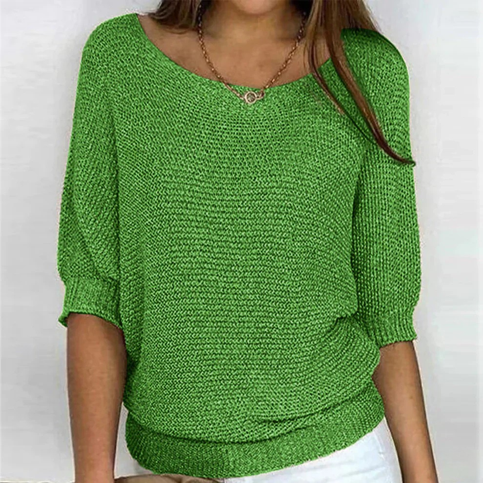 Maglione donna oversize in maglia liscia