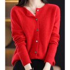 Cardigan da donna in maglia con bottoni