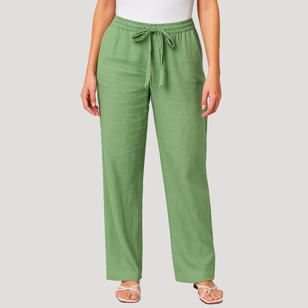 Pantaloni donna leggeri ampi con coulisse