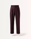 Pantaloni uomo con pince in tinta unita