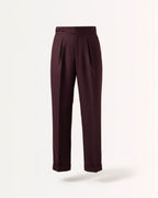 Pantaloni uomo con pince in tinta unita