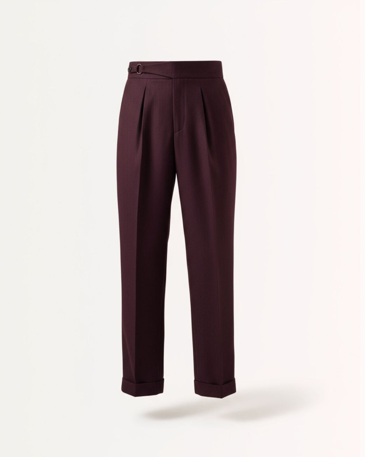 Pantaloni uomo con pince in tinta unita