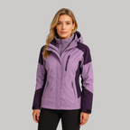 Giacca 3 in 1 da donna impermeabile con cappuccio