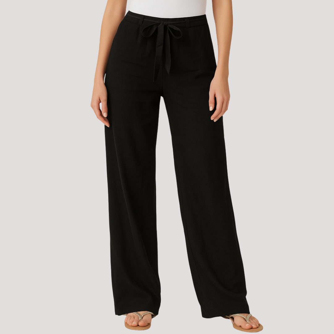 Pantaloni donna leggeri ampi con coulisse