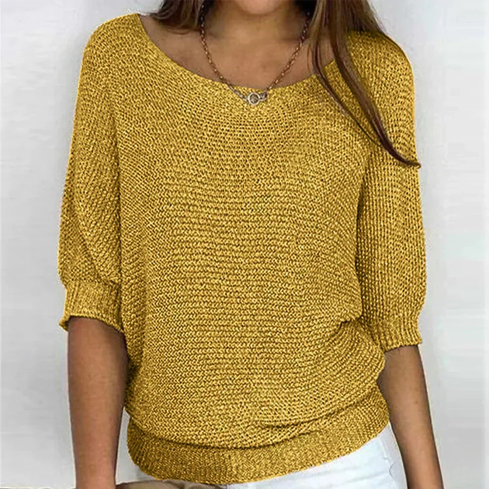 Maglione donna oversize in maglia liscia