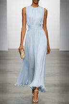 Abito maxi da donna in misto cotone