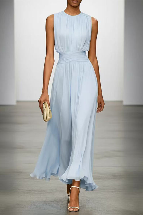 Abito maxi da donna in misto cotone