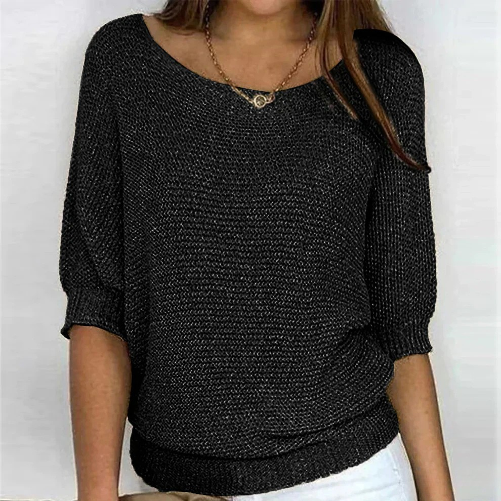 Maglione donna oversize in maglia liscia