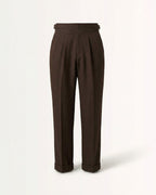 Pantaloni uomo da abito con pince e risvolto