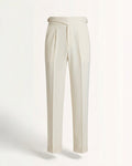 Pantaloni uomo da abito con pince e risvolto