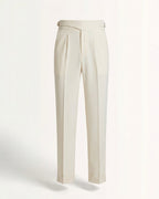 Pantaloni uomo da abito con pince e risvolto
